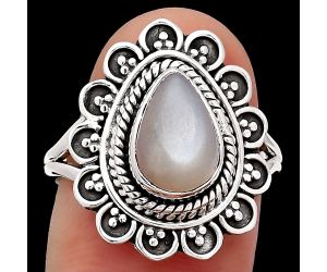 Filigree - Srilankan Moonstone Ring size-7 SDR112501 R-1256, 7x10 mm