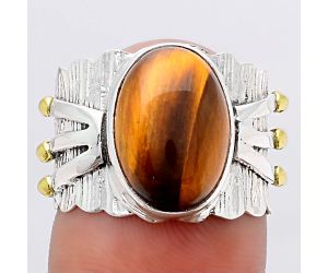 Natural Tiger Eye - Africa Ring size-7 SDR112754 R-1583, 10x14 mm