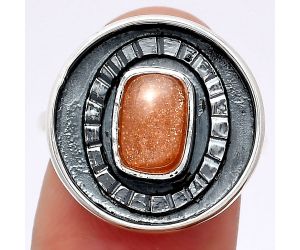 Natural Sunstone - Namibia Ring size-7 SDR114074 R-1080, 6x8 mm