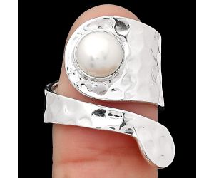 Natural Fresh Water Pearl Ring size-6 SDR114872 R-1374, 8x8 mm