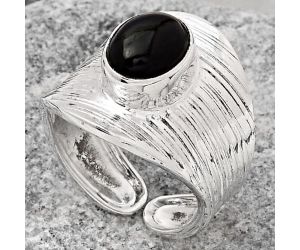 Natural Black Onyx - Brazil Ring size-8 SDR114891 R-1378, 8x10 mm