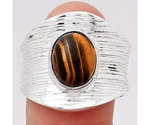 Natural Tiger Eye - Africa Ring size-9 SDR114954 R-1378, 9x11 mm