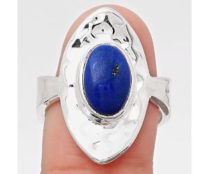 Natural Lapis - Afghanistan Ring size-7.5 SDR114960 R-1376, 8x11 mm