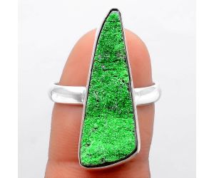 Natural Uvarovite Green Garnet Ring size-8.5 SDR115401, 10x28 mm