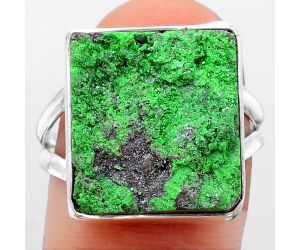 Natural Uvarovite Green Garnet Ring size-9 SDR115407, 15x17 mm