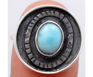 Larimar (Dominican Republic) Ring size-8.5 SDR116755 R-1080, 7x9 mm
