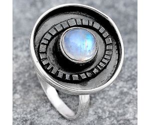 Natural Rainbow Moonstone Ring size-8 SDR116853 R-1080, 7x7 mm