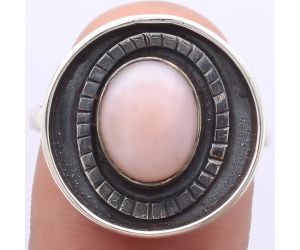 Natural Pink Opal Ring size-9.5 SDR116952 R-1080, 8x10 mm