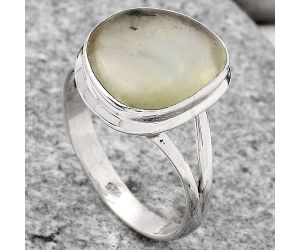Natural Prehnite Ring size-9 SDR117787 R-1008, 12x14 mm