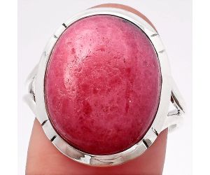 Natural Rhodonite Ring size-8.5 SDR117879 R-1418, 14x18 mm