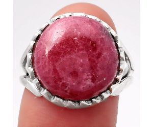 Natural Rhodonite Ring size-8 SDR117891 R-1227, 15x15 mm