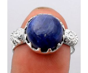 Natural Sodalite Ring size-9 SDR119594 R-1210, 12x12 mm