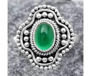 Natural Green Onyx Ring size-7 SDR119939 R-1529, 5x7 mm