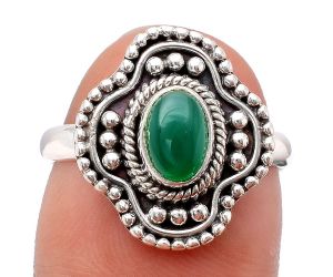 Natural Green Onyx Ring size-8 SDR119967 R-1529, 5x7 mm