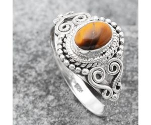 Natural Tiger Eye - Africa Ring size-7 SDR120031 R-1301, 5x7 mm