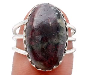 Natural Russian Eudialyte Ring size-7.5 SDR120496 R-1210, 13x20 mm