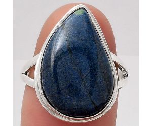 Natural Azurite Ring size-7.5 SDR120881 R-1156, 13x20 mm