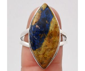 Natural Cyber Web Chrysocolla Stone Ring size-8 SDR120913, 13x27 mm