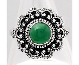 Natural Green Onyx Ring size-7 SDR121038 R-1337, 7x7 mm
