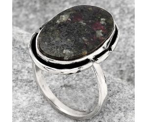 Natural Russian Eudialyte Ring size-9.5 SDR121521 R-1211, 15x23 mm