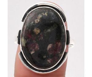 Natural Russian Eudialyte Ring size-8 SDR121532 R-1211, 14x20 mm