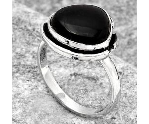Natural Black Onyx - Brazil Ring size-8 SDR121575 R-1211, 13x13 mm