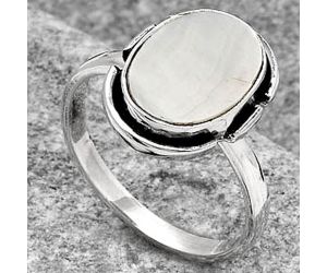 Natural Mother Of Pearl Ring size-9.5 SDR121581 R-1211, 10x14 mm