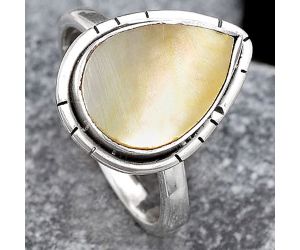 Natural Mother Of Pearl Ring size-8 SDR122005 R-1011, 10x14 mm
