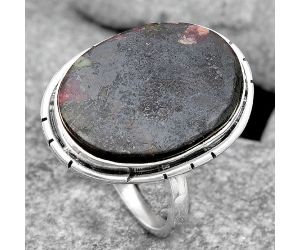 Natural Russian Eudialyte Ring size-8.5 SDR122053 R-1011, 16x22 mm