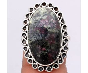 Natural Russian Eudialyte Ring size-9.5 SDR122123 R-1164, 14x24 mm