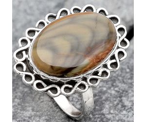 Natural Imperial Jasper - Mexico Ring size-8.5 SDR122131 R-1164, 13x19 mm