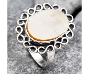 Natural Mother Of Pearl Ring size-9 SDR122143 R-1164, 10x14 mm