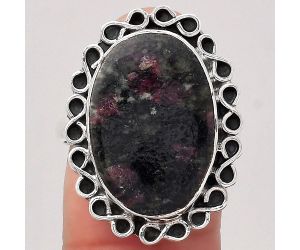 Natural Russian Eudialyte Ring size-8 SDR122187 R-1164, 13x19 mm