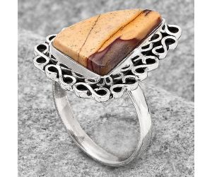 Natural Red Mookaite Ring size-7 SDR122222 R-1164, 11x18 mm
