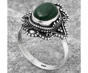 Natural Green Aventurine Ring size-8.5 SDR122333 R-1557, 8x10 mm