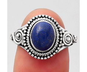 Natural Lapis - Afghanistan Ring size-7.5 SDR122497 R-1238, 7x9 mm