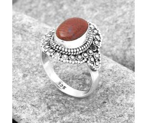 Natural Red Moss Agate Ring size-7 SDR122542 R-1124, 8x11 mm