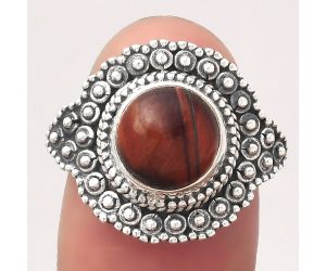 Natural Red Tiger Eye Ring size-8 SDR122553 R-1124, 9x9 mm
