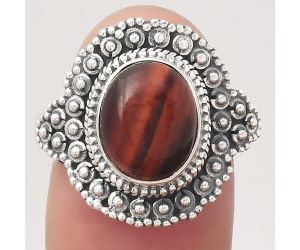 Natural Red Tiger Eye Ring size-9 SDR122557 R-1124, 9x11 mm