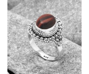 Natural Red Tiger Eye Ring size-9 SDR122557 R-1124, 9x11 mm