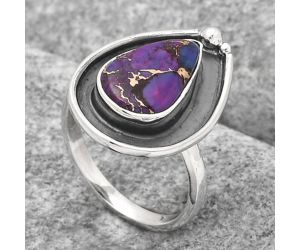 Copper Purple Turquoise - Arizona Ring size-7 SDR123015 R-1168, 9x14 mm