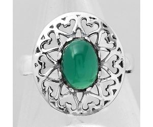 Natural Green Onyx Ring size-8 SDR123304 R-1571, 6x8 mm