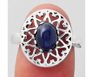 Natural Sodalite Ring size-9 SDR123328 R-1571, 6x8 mm