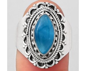 Natural Smithsonite Ring size-7.5 SDR123417 R-1256, 6x13 mm