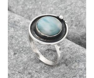 Natural Larimar (Dominican Republic) Ring size-8 SDR123698 R-1168, 11x11 mm