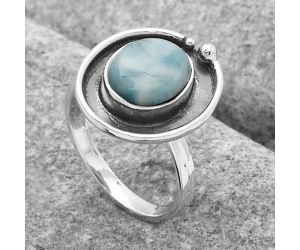 Natural Larimar (Dominican Republic) Ring size-8 SDR123775 R-1168, 9x11 mm