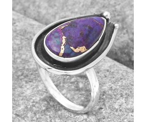 Copper Purple Turquoise - Arizona Ring size-8 SDR123829 R-1168, 10x18 mm