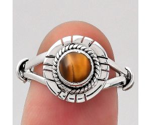 Natural Tiger Eye - Africa Ring size-7.5 SDR124500 R-1533, 6x6 mm