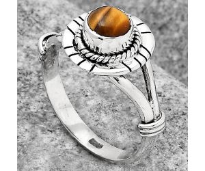 Natural Tiger Eye - Africa Ring size-7.5 SDR124500 R-1533, 6x6 mm