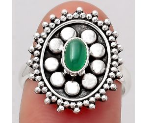 Natural Green Onyx Ring size-7 SDR124623 R-1273, 4x6 mm